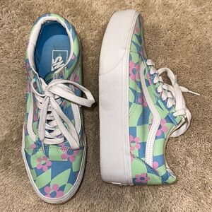 Flower disco vans platform